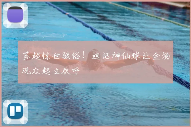 苏超惊世骇俗！这记神仙球让全场观众起立欢呼